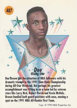 1991-92 SkyBox #487 Dee Brown Back