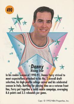 1991-92 SkyBox #490 Danny Ferry Back