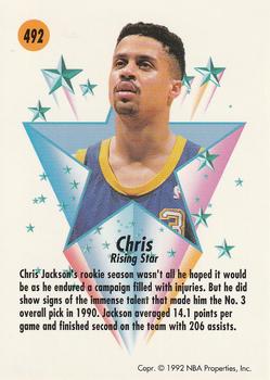 1991-92 SkyBox #492 Chris Jackson Back