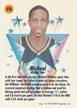 1991-92 SkyBox #496 Micheal Williams Back
