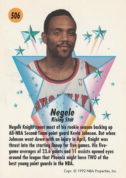 1991-92 SkyBox #506 Negele Knight Back