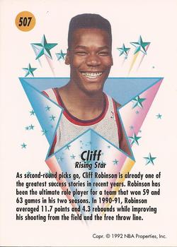 1991-92 SkyBox #507 Cliff Robinson Back