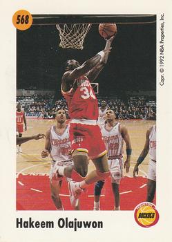 1991-92 SkyBox #568 Hakeem Olajuwon Back