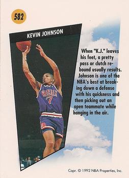 1991-92 SkyBox #582 Kevin Johnson Back
