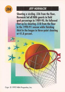 1991-92 SkyBox #594 Jeff Hornacek Back