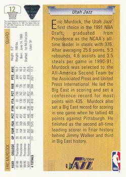 1991-92 Upper Deck #12 Eric Murdock Back
