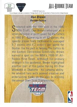 1991-92 Upper Deck #37 Dee Brown Back