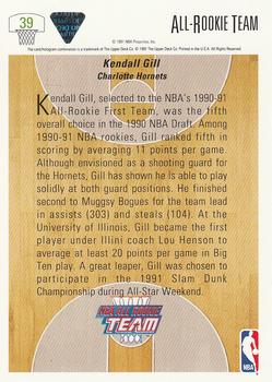 1991-92 Upper Deck #39 Kendall Gill Back