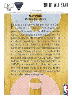 1991-92 Upper Deck #54 Terry Porter Back