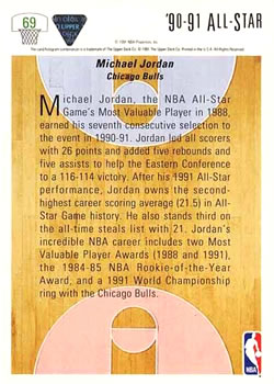 1991-92 Upper Deck #69 Michael Jordan Back