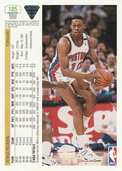 1991-92 Upper Deck #185 Dennis Rodman Back