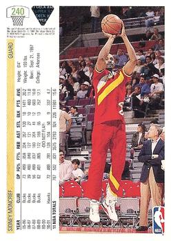 1991-92 Upper Deck #240 Sidney Moncrief Back