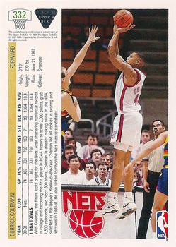 1991-92 Upper Deck #332 Derrick Coleman Back