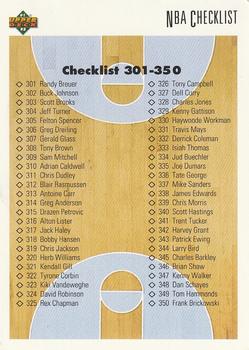 1991-92 Upper Deck #400 Checklist: 301-400 Front