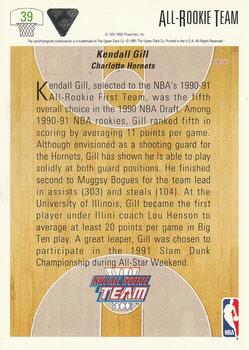 1991-92 Upper Deck #39 Kendall Gill Back