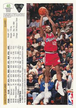 1991-92 Upper Deck #40 Winston Garland Back