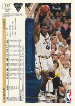 1991-92 Upper Deck #118 Mike Brown Back