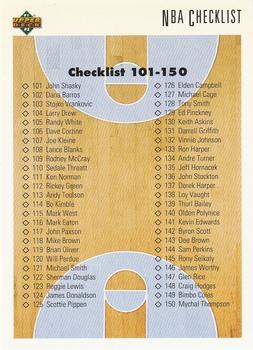 1991-92 Upper Deck #200 Checklist: 101-200 Front