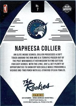 2019 Donruss WNBA - The Rookies Silver Press Proof #7 Napheesa Collier Back