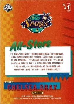 2019 Donruss WNBA - All-Stars Silver Press Proof #4 Chelsea Gray Back