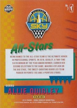 2019 Donruss WNBA - All-Stars Silver Press Proof #7 Allie Quigley Back