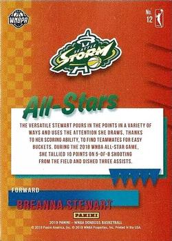 2019 Donruss WNBA - All-Stars Silver Press Proof #12 Breanna Stewart Back