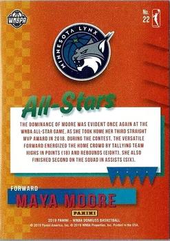 2019 Donruss WNBA - All-Stars Silver Press Proof #22 Maya Moore Back