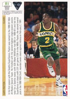 1991-92 Upper Deck - Rookie Standouts #R1 Gary Payton Back
