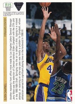 1991-92 Upper Deck - Rookie Standouts #R15 Elden Campbell Back