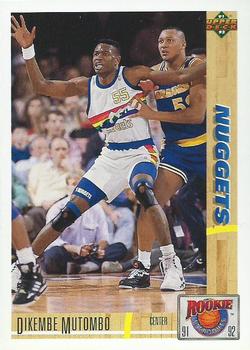 1991-92 Upper Deck - Rookie Standouts #R29 Dikembe Mutombo Front