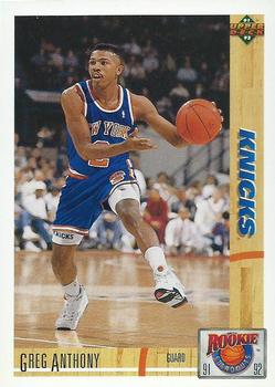 1991-92 Upper Deck - Rookie Standouts #R37 Greg Anthony Front