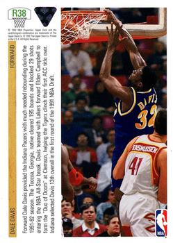 1991-92 Upper Deck - Rookie Standouts #R38 Dale Davis Back