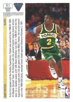 1991-92 Upper Deck - Rookie Standouts #R1 Gary Payton Back