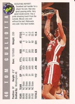 1992 Classic Draft Picks #46 Tom Gugliotta Back