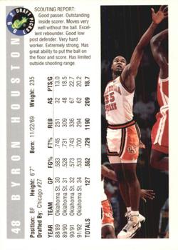 1992 Classic Draft Picks #48 Byron Houston Back
