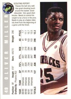1992 Classic Draft Picks #49 Oliver Miller Back