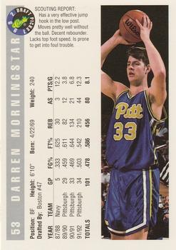1992 Classic Draft Picks #53 Darren Morningstar Back