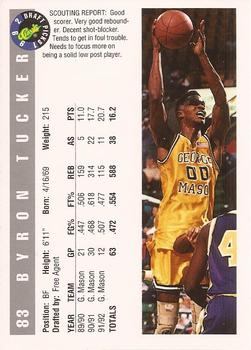 1992 Classic Draft Picks #83 Byron Tucker Back