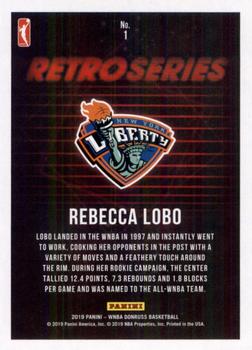 2019 Donruss WNBA - Retro Series #1 Rebecca Lobo Back