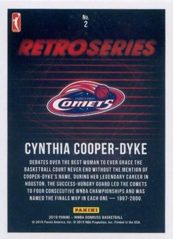 2019 Donruss WNBA - Retro Series Press Proof Purple #2 Cynthia Cooper-Dyke Back
