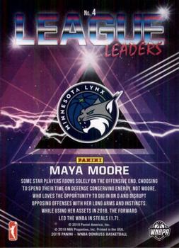 2019 Donruss WNBA - League Leaders #4 Maya Moore Back