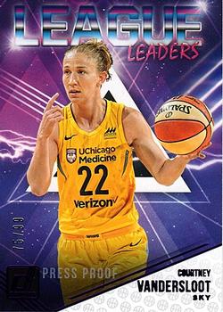 2019 Donruss WNBA - League Leaders Press Proof Purple #3 Courtney Vandersloot Front