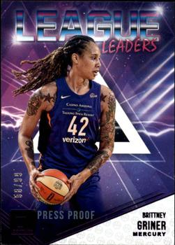 2019 Donruss WNBA - League Leaders Press Proof Purple #5 Brittney Griner Front