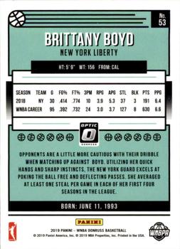 2019 Donruss WNBA - Optic #53 Brittany Boyd Back