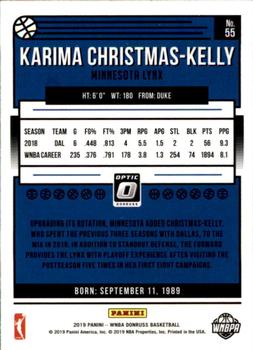 2019 Donruss WNBA - Optic #55 Karima Christmas-Kelly Back