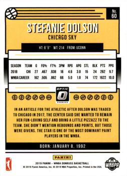 2019 Donruss WNBA - Optic #60 Stefanie Dolson Back