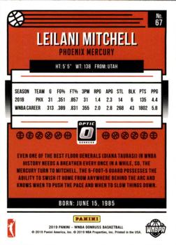 2019 Donruss WNBA - Optic #67 Leilani Mitchell Back