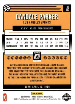 2019 Donruss WNBA - Optic #80 Candace Parker Back