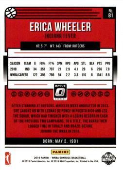 2019 Donruss WNBA - Optic #81 Erica Wheeler Back