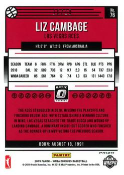 2019 Donruss WNBA - Optic Gold #76 Liz Cambage Back
